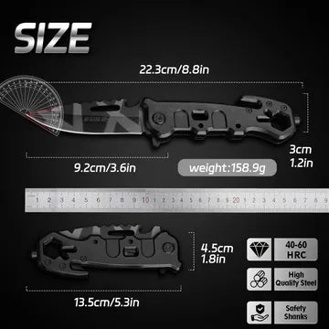 Apex Shatter: Stainless Steel Emergency Rescue Knife