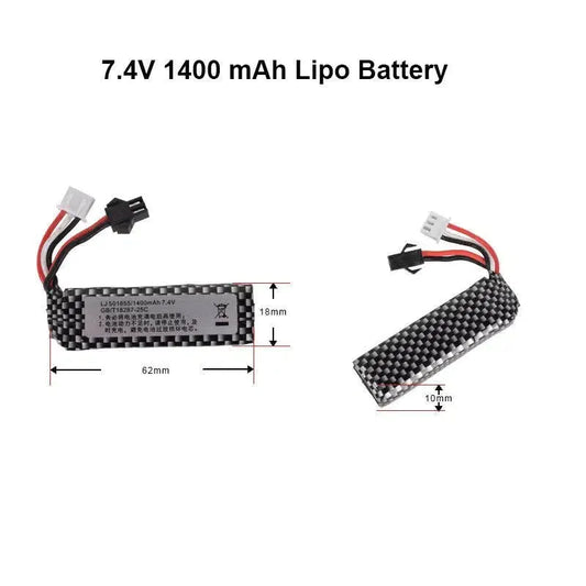 7.4V 11.1V SM-Plug Lipo Battery for Most Gel Blasters