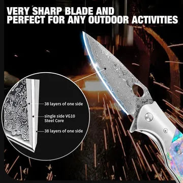 Shellshade Swoop: VG10 Stainless Steel Pocket Hunting Knife