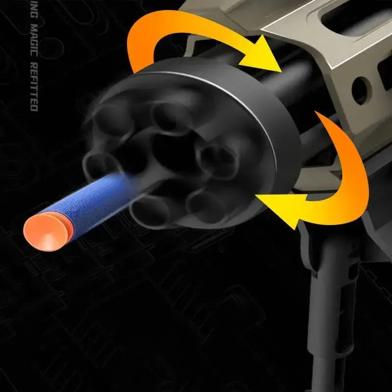 TriggerToy Belt-Fed Gatling Foam Blaster