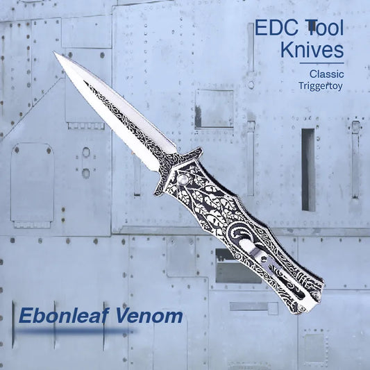 Ebonleaf Venom: Stainless Steel Pocket Knife
