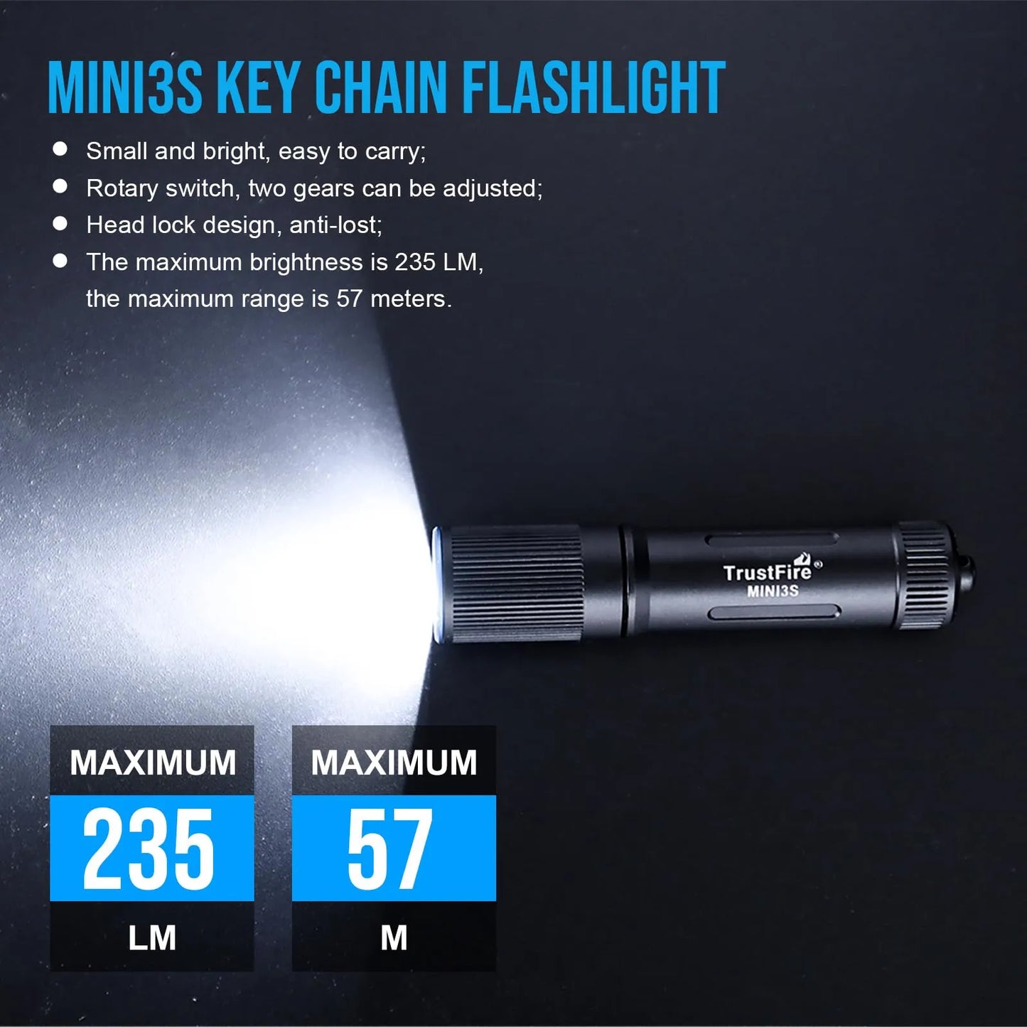MINI2 220 Lumens Keychain EDC Flashlights