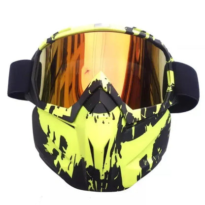 Retro Harley Tactical Face Mask with Detachable Google