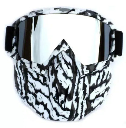 Retro Harley Tactical Face Mask with Detachable Google