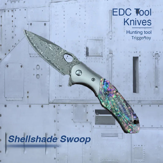Shellshade Swoop: VG10 Stainless Steel Pocket Hunting Knife
