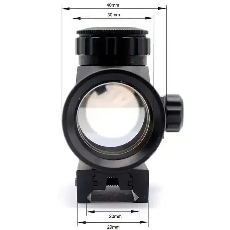 Tactical 1x40RD Red Green Dot/Cross Optical Sight
