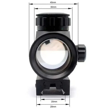 Tactical 1x40RD Red Green Dot/Cross Optical Sight