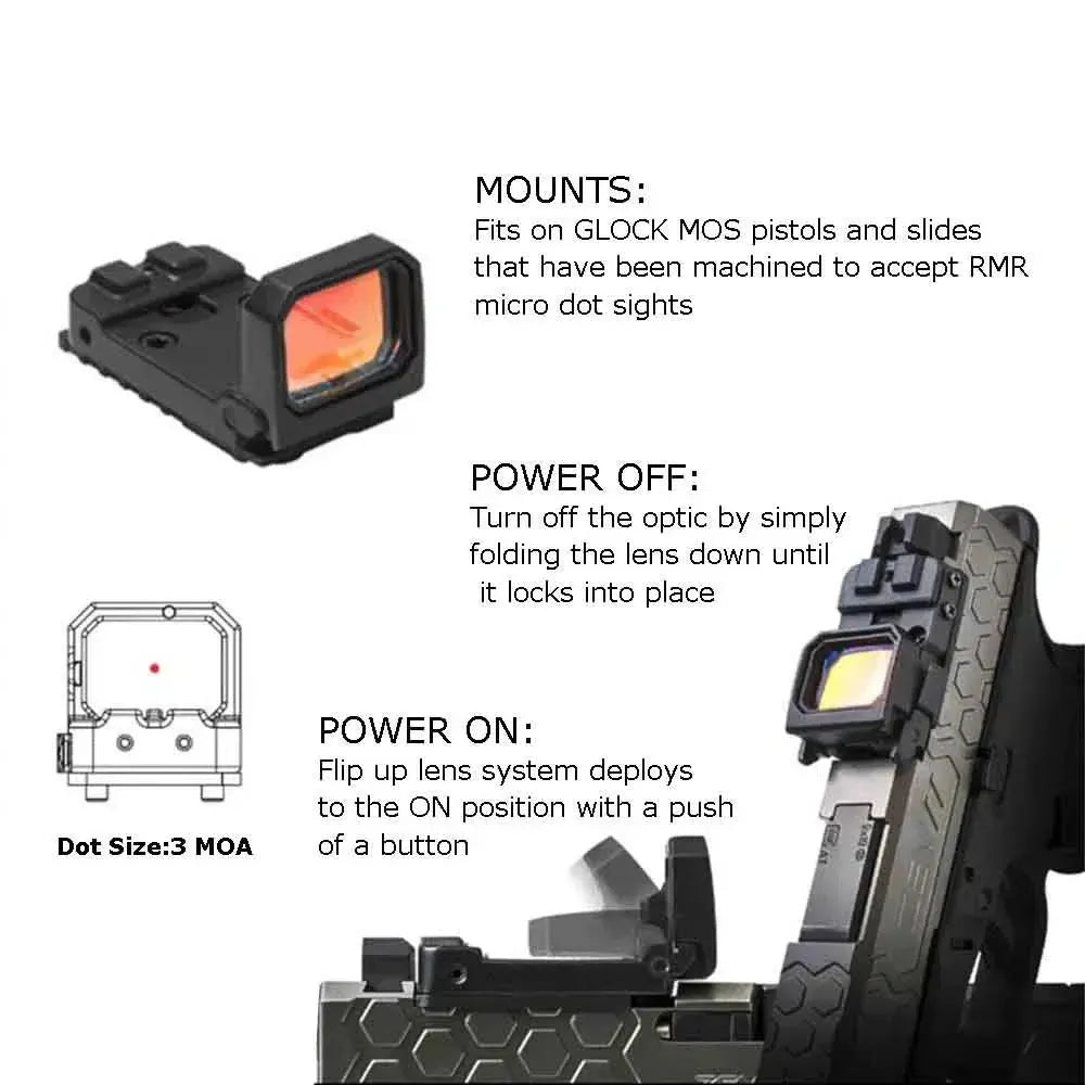 Tactical VISM Flip Up Red Dot Reflex Sight