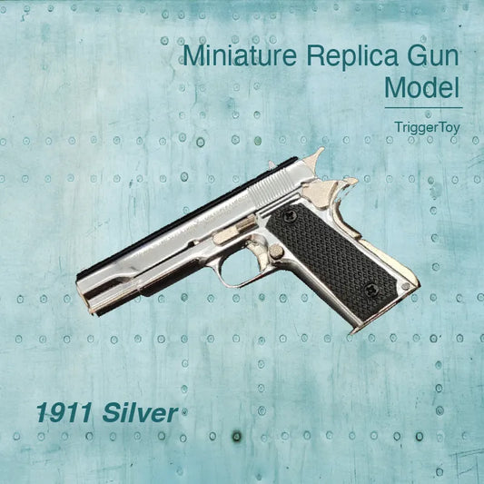TriggerToy 1911 Silver Miniature Gun